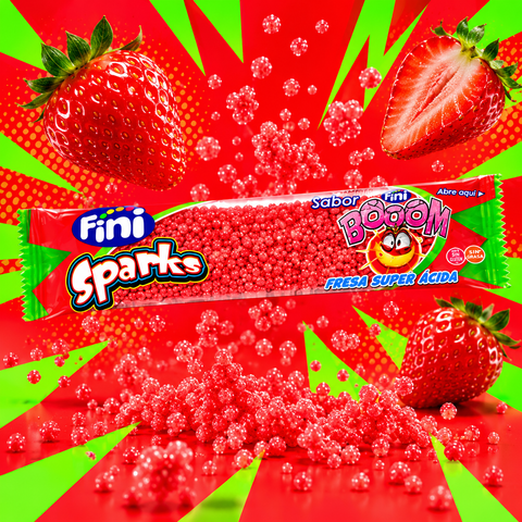 Fini Sparks Booom Morango Ácido
