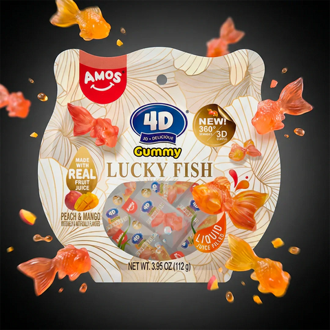 Amos 4D Gummy Lucky Fish 112 g