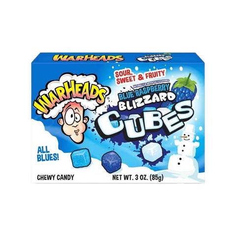 Warheads Blizzard Cubes Blue Raspberry